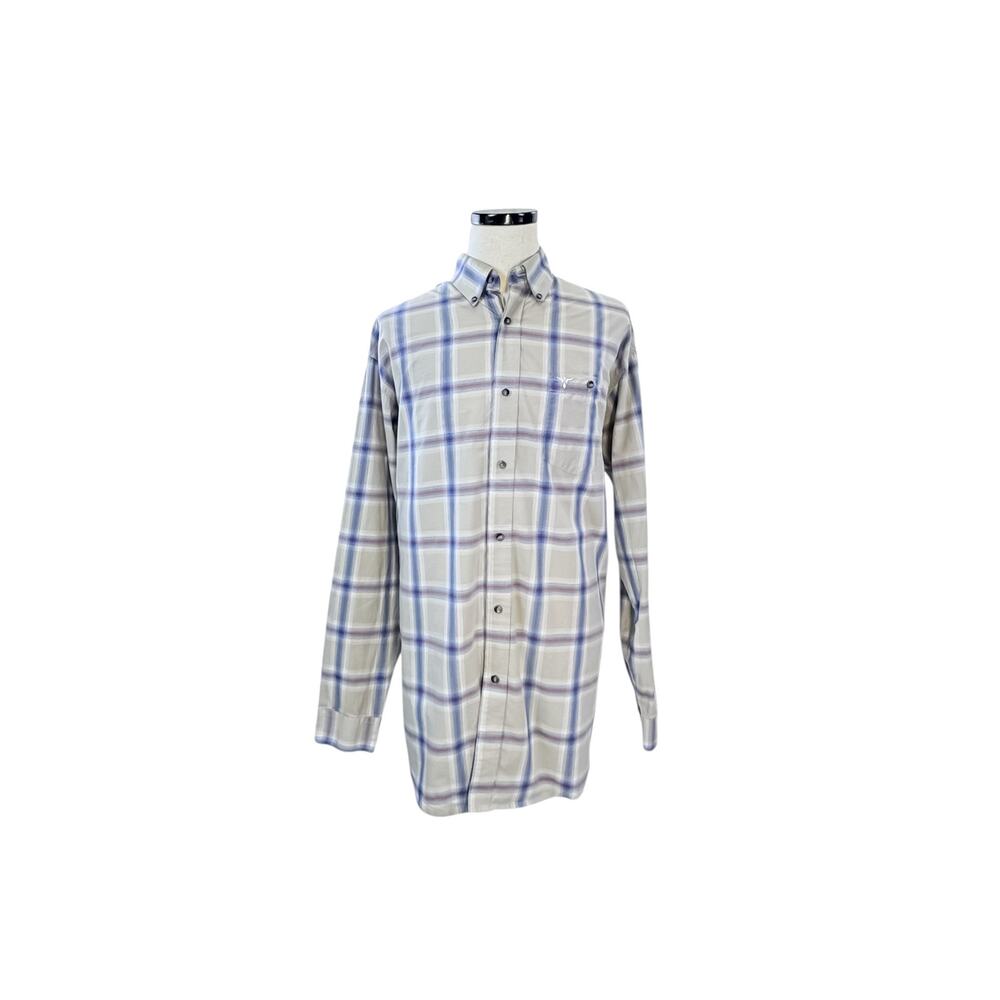 Wrangler 20X Plaid Button-Up Shirt - Men’s XL - Cotton